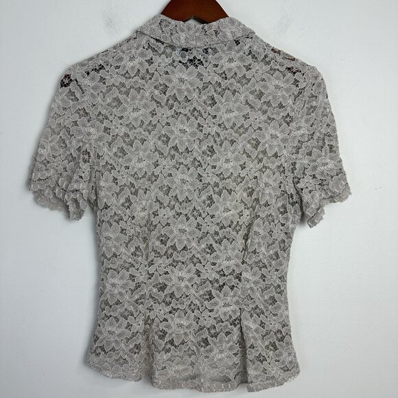 Y2K Lace Button Up Top Womens S Sheer Whimsigoth Fairy Cottage Western Country - Picture 10 of 10
